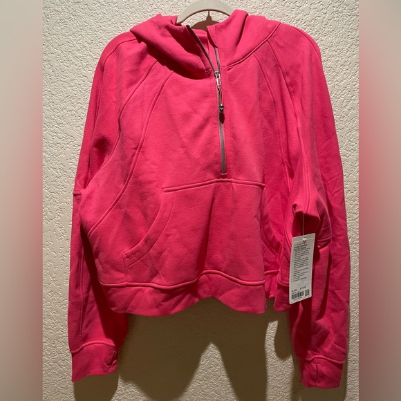 NWT Lululemon Oversized Half Zip Scuba Hoodie Jacket Glaze Pink Size XL/XXL - Picture 3 of 10